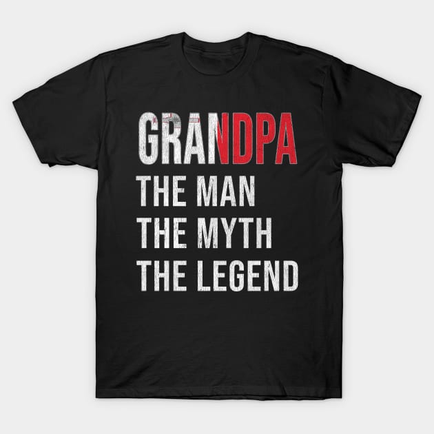 Grand Father Maltese Grandpa The Man The Myth The Legend - Gift for Maltese Dad With Roots From  Malta T-Shirt by Country Flags